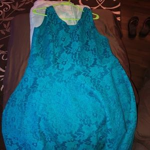 Calvin Klein turquoise dress